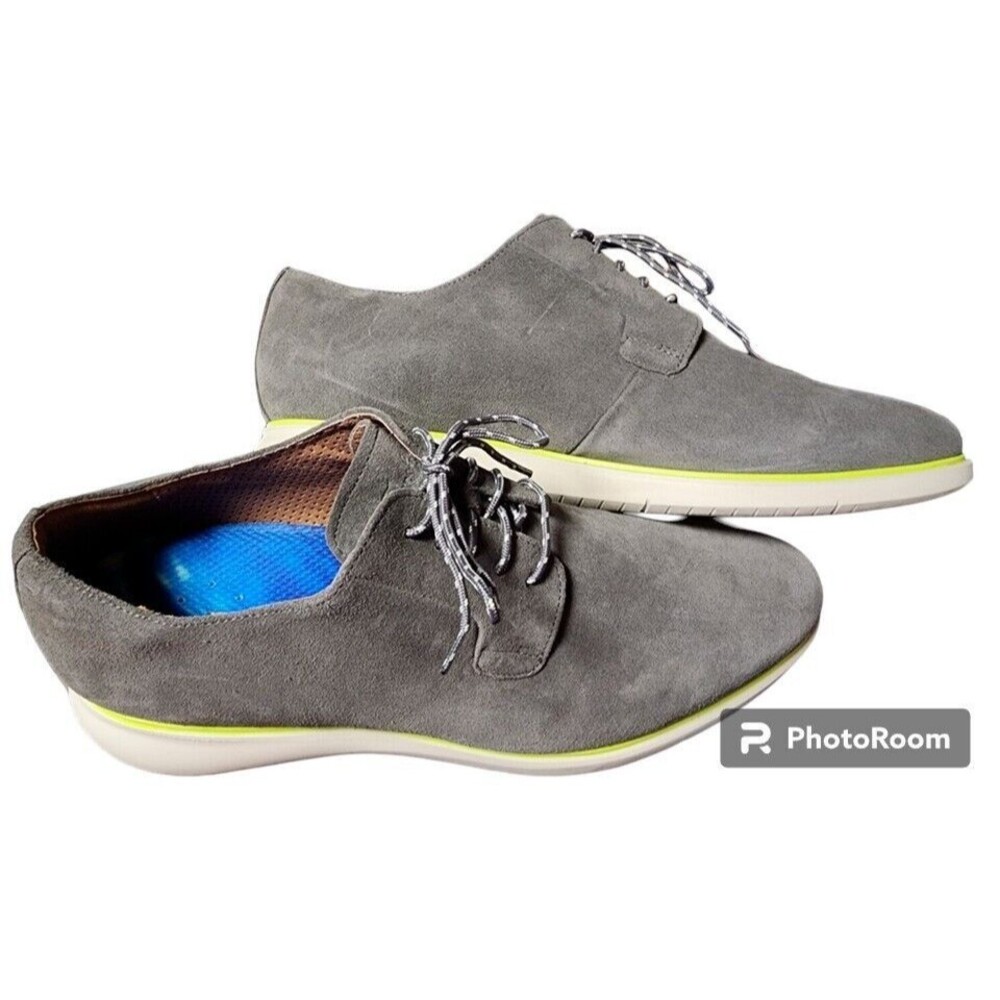 Florsheim Gray Fuel 5-Eye Plain Toe Oxford Size 14 Leather Comfort